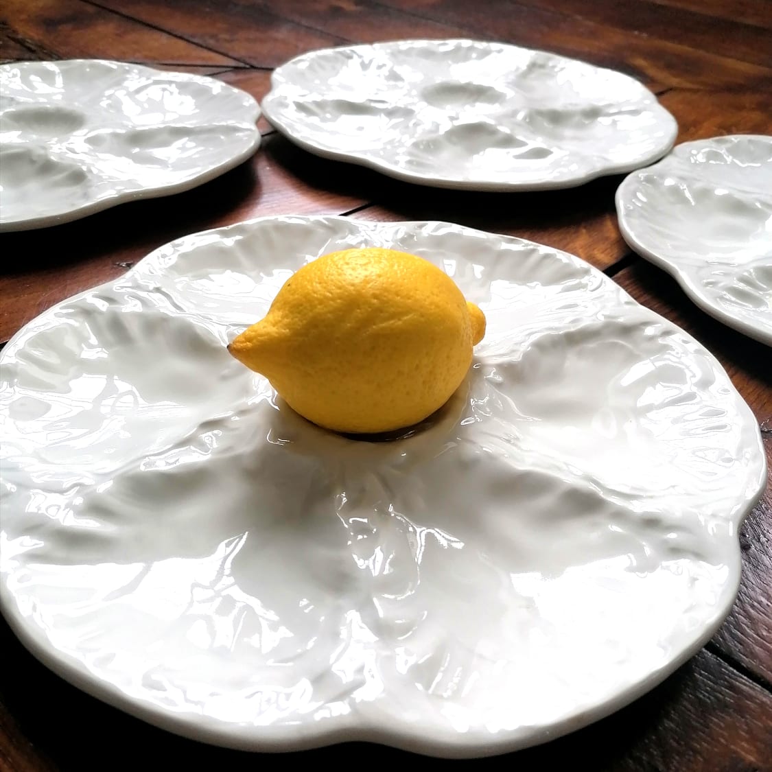 Service oyster plates slurry Gien