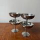 Set of 4 stainless steel footed bowls