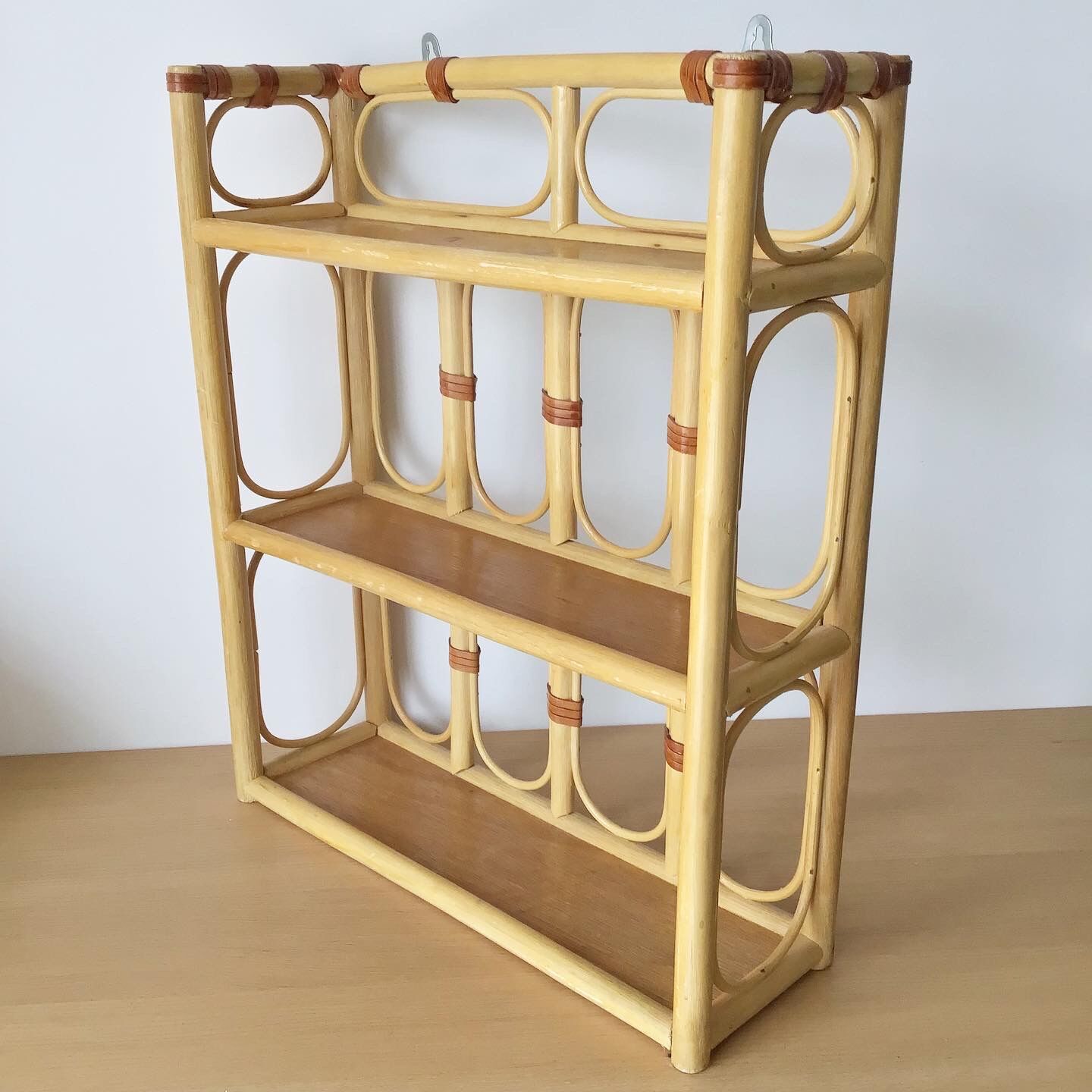 Vintage rattan shelf