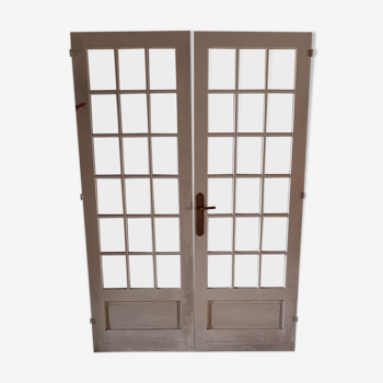 Double-sided window door