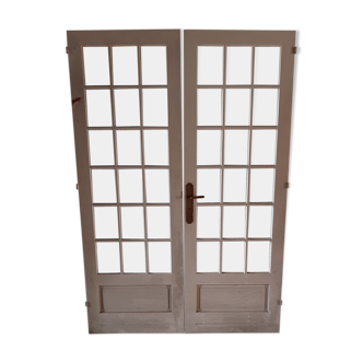Double-sided window door