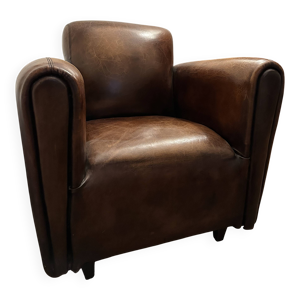 Fauteuil club en cuir
