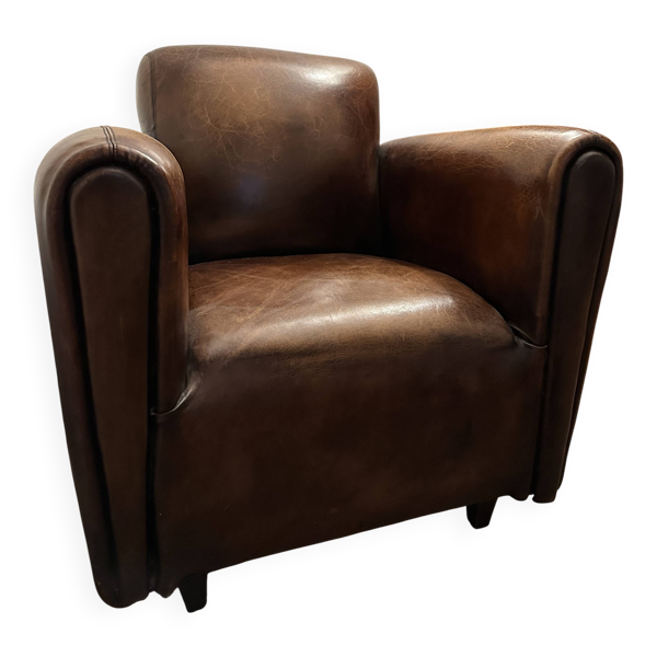Fauteuil club en cuir