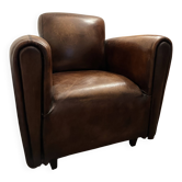 Fauteuil club en cuir