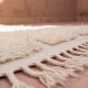 Authentic Moroccan white Berber rug from the Atlas, size 150/250 cm.