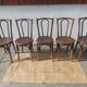 Set of 5 Buchon bistro chairs in curved wood