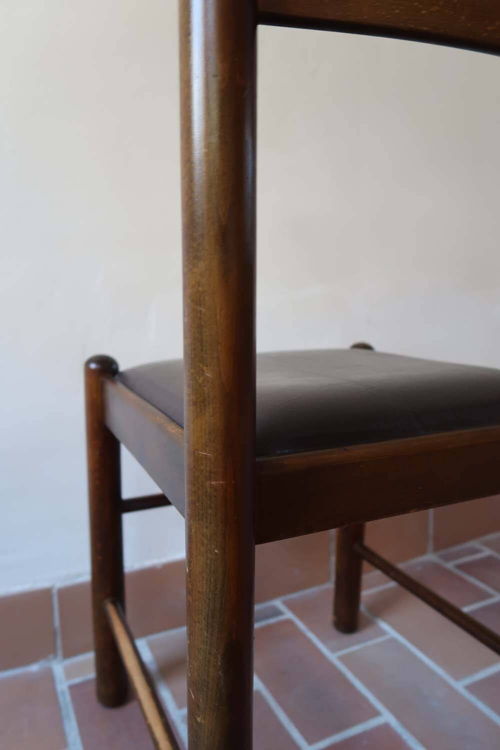 4 brutalist skai chairs (3 lots available)