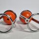 “Space Age” wall coat rack, two spherical coat hooks