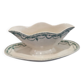 Old Saint Amand ceramic gravy boat