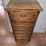 Louis XV Style Weekly Chest in Solid Cherry Wood