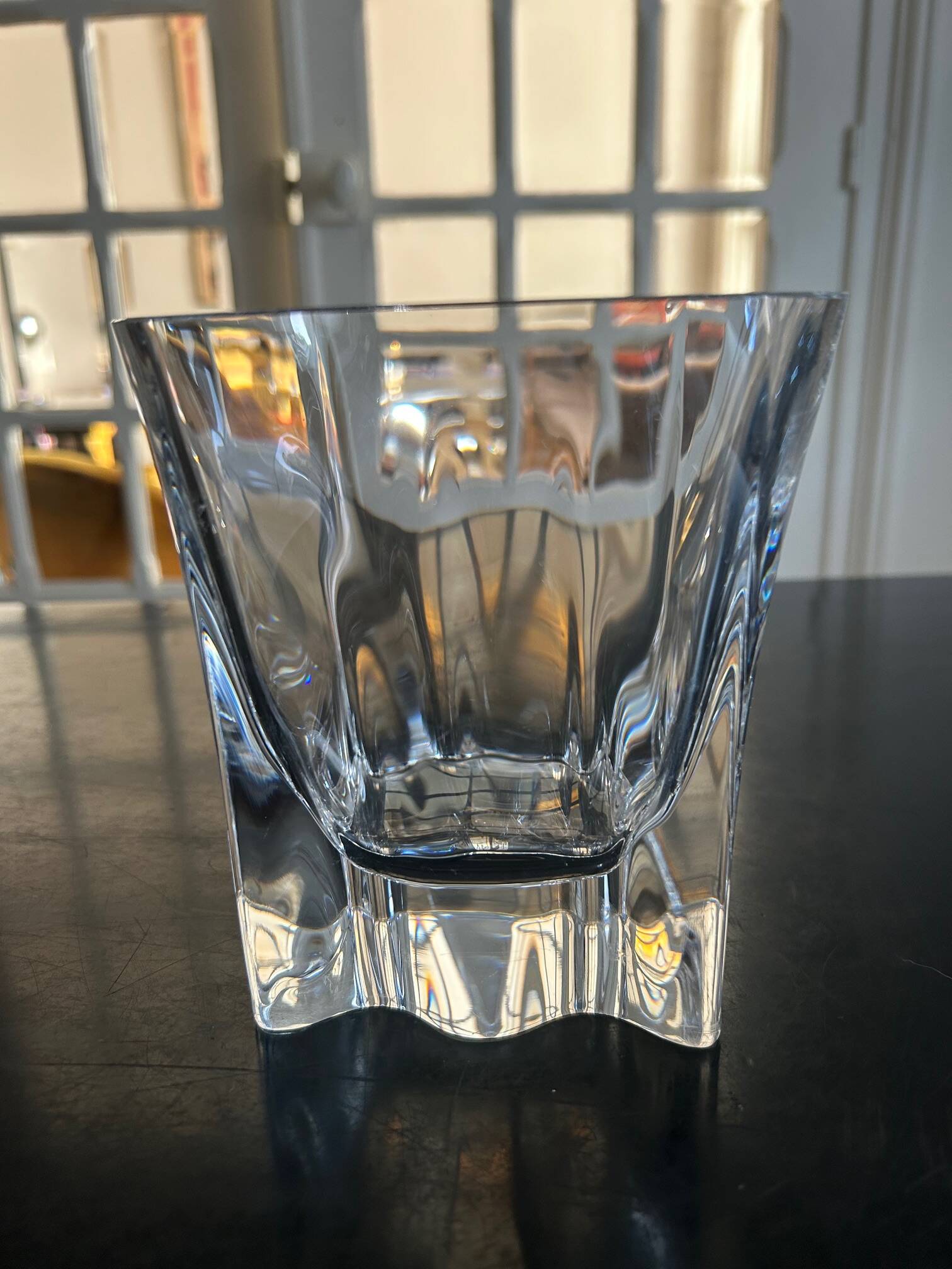 Crystal cut vase