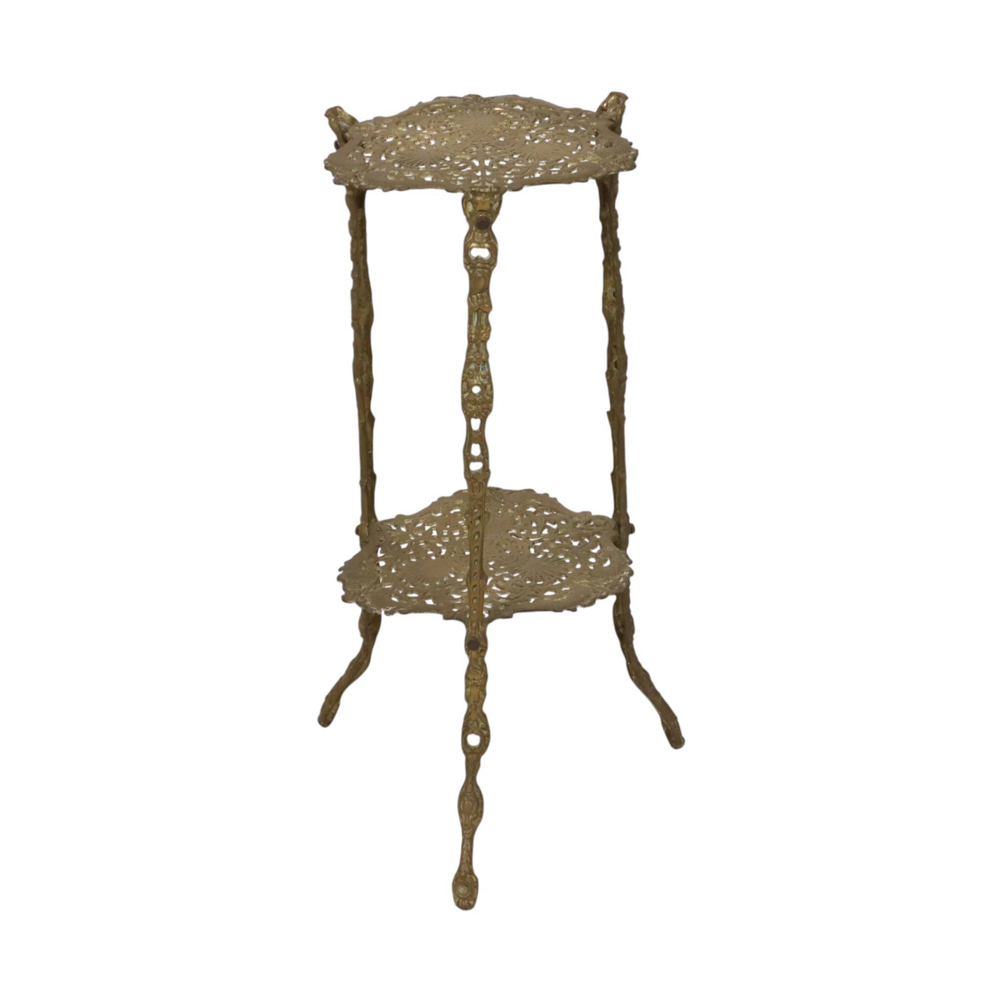 Table d'appoint en laiton de style Art Nouveau