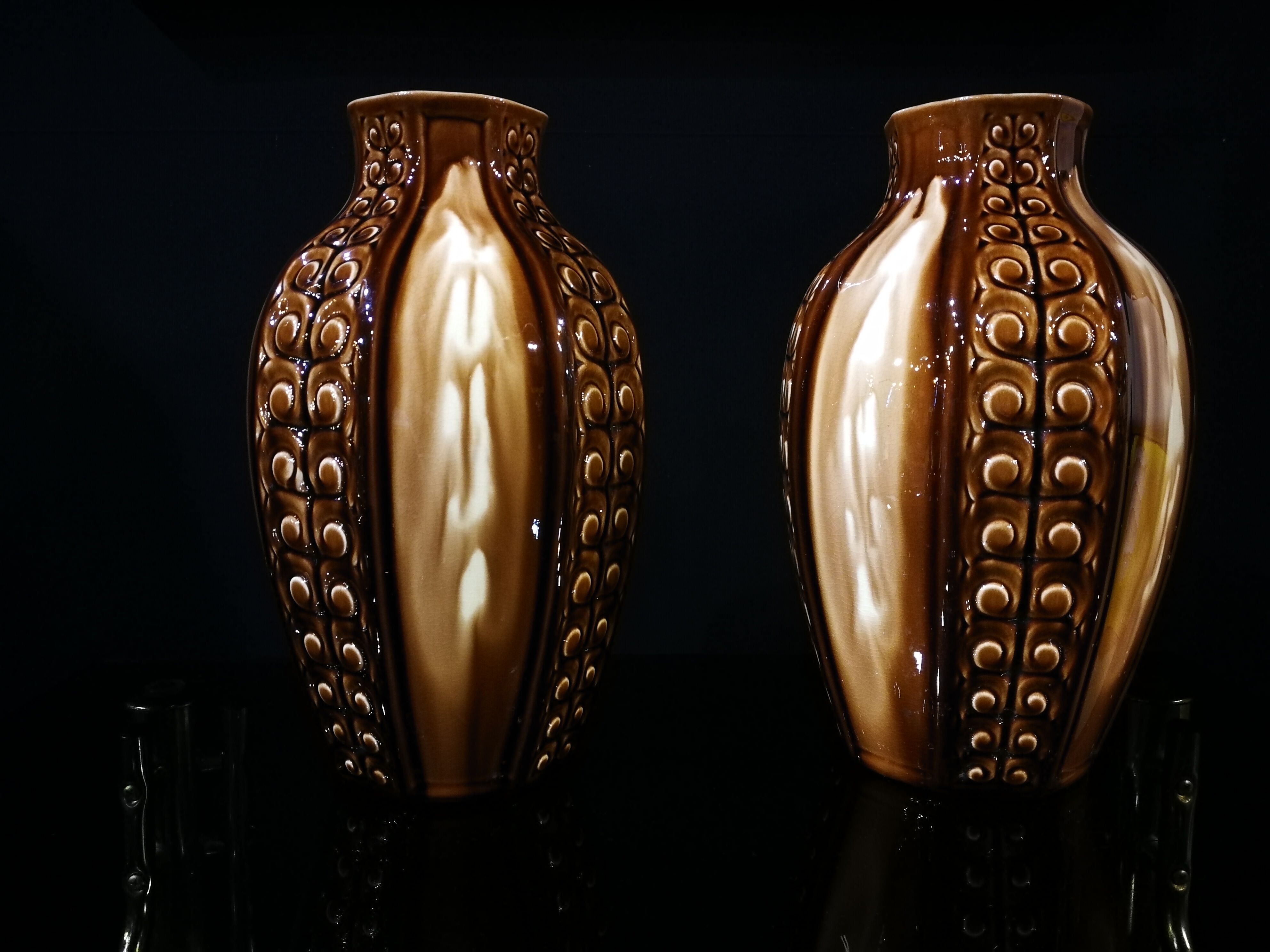 Pair of vases by G. De Bruyn from the 1920s and 1930s.