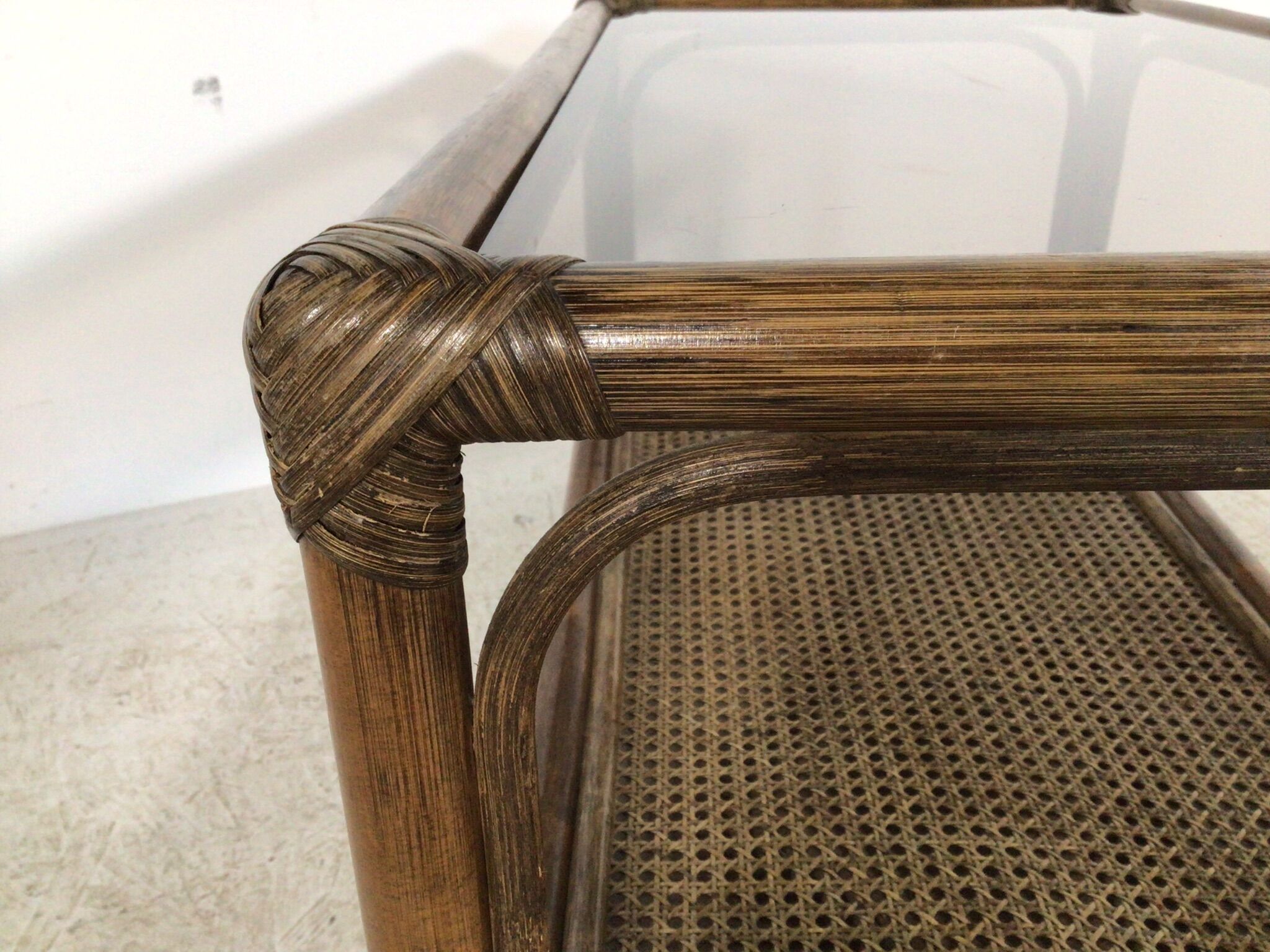 rattan coffee table
