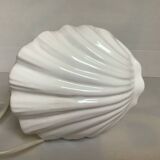 White scallop shell lamp