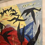 Lars s'en prend. "le salaire des oiseaux". lithographie en couleurs, signée et numérotée 39/60
