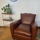 Vintage club chair in faux leather