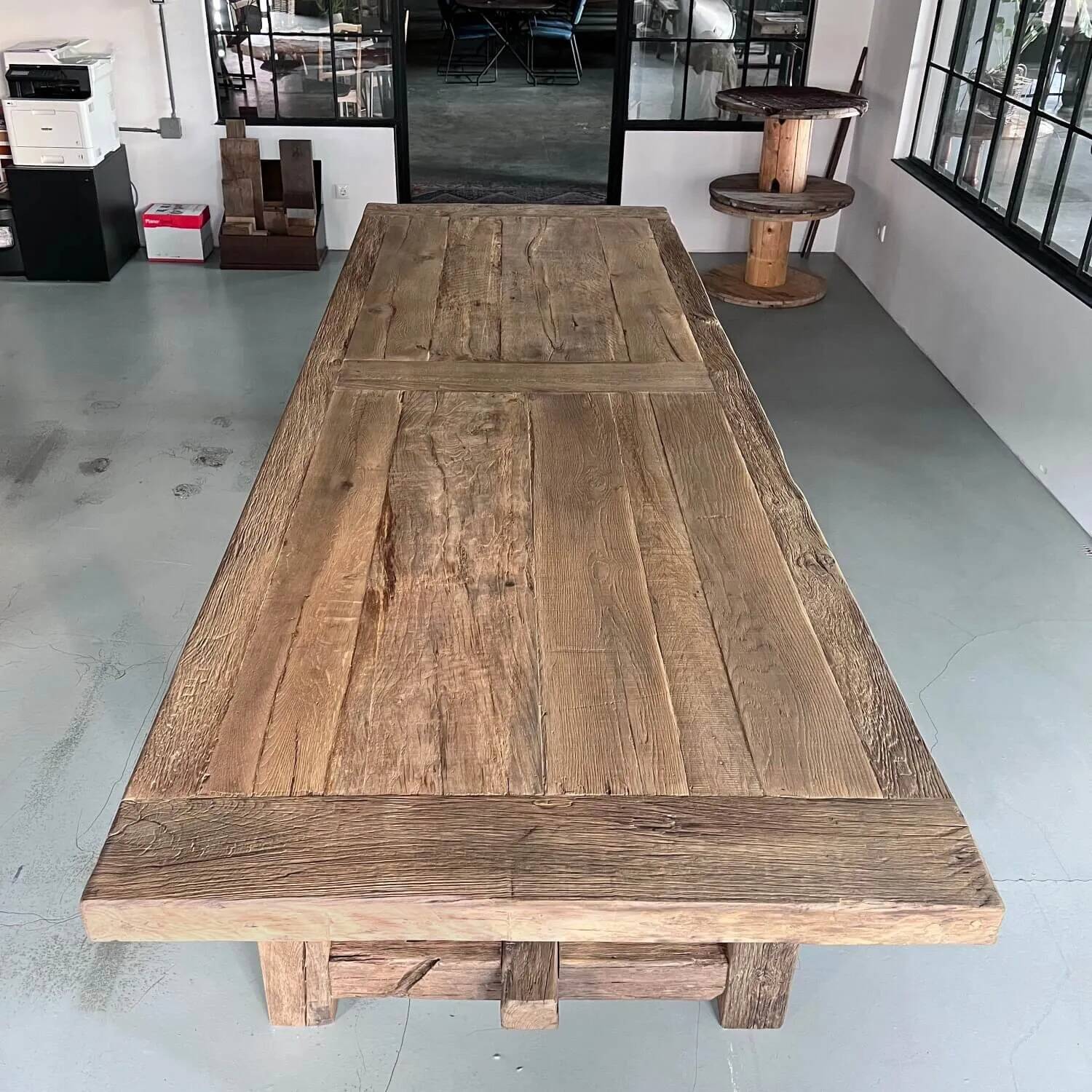 Table de Ferme Kingstone en Chêne Massif ancien - 250 cm de long