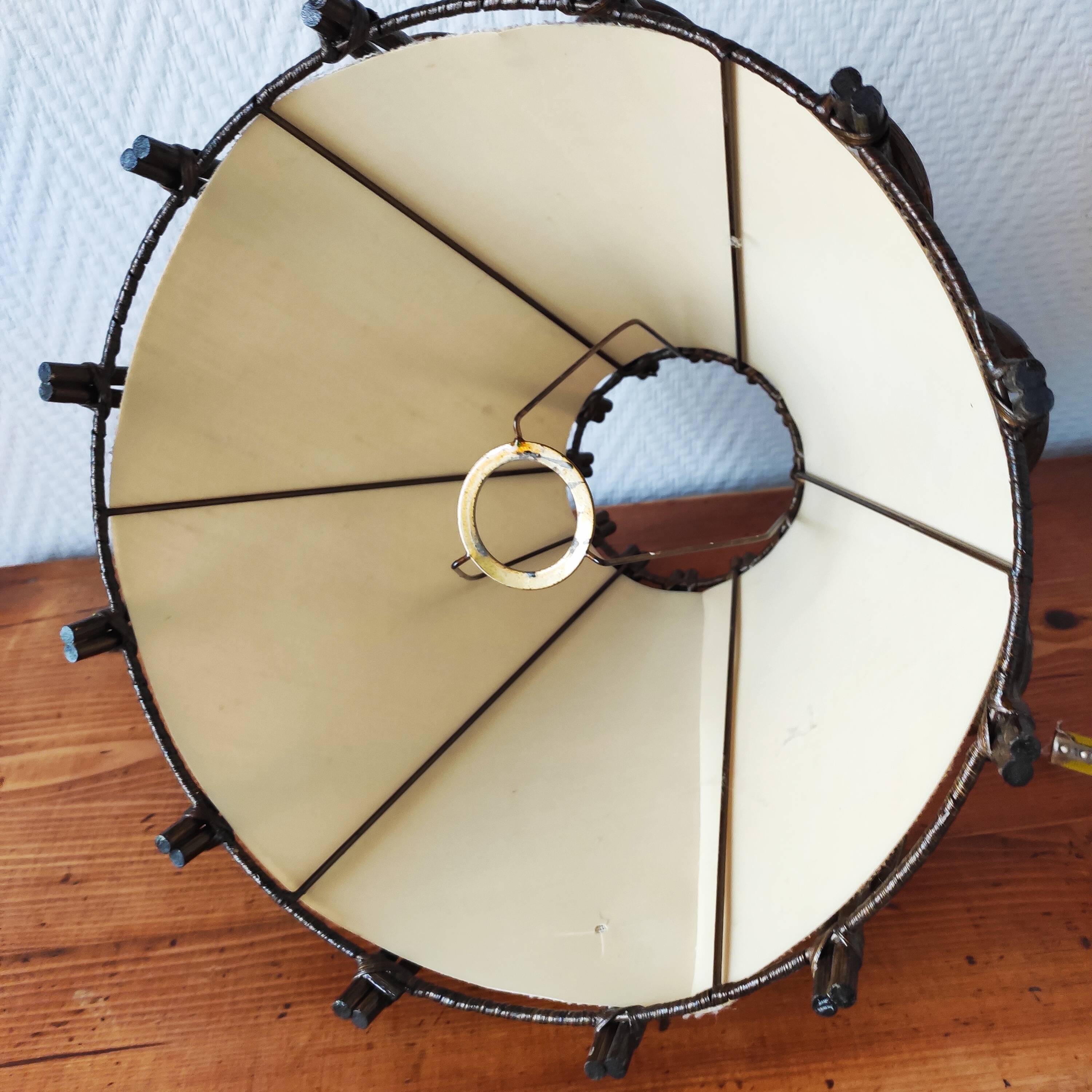 Vintage rattan lampshade