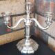 silver candelabrum chandelier with 4 candles