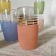 60s colored tall glasses
