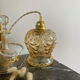 Vintage amber glass globe lamp
