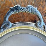 Vintage stainless steel tray by Jean Couzon