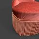 Pair of vintage pink velvet toad armchairs 1960