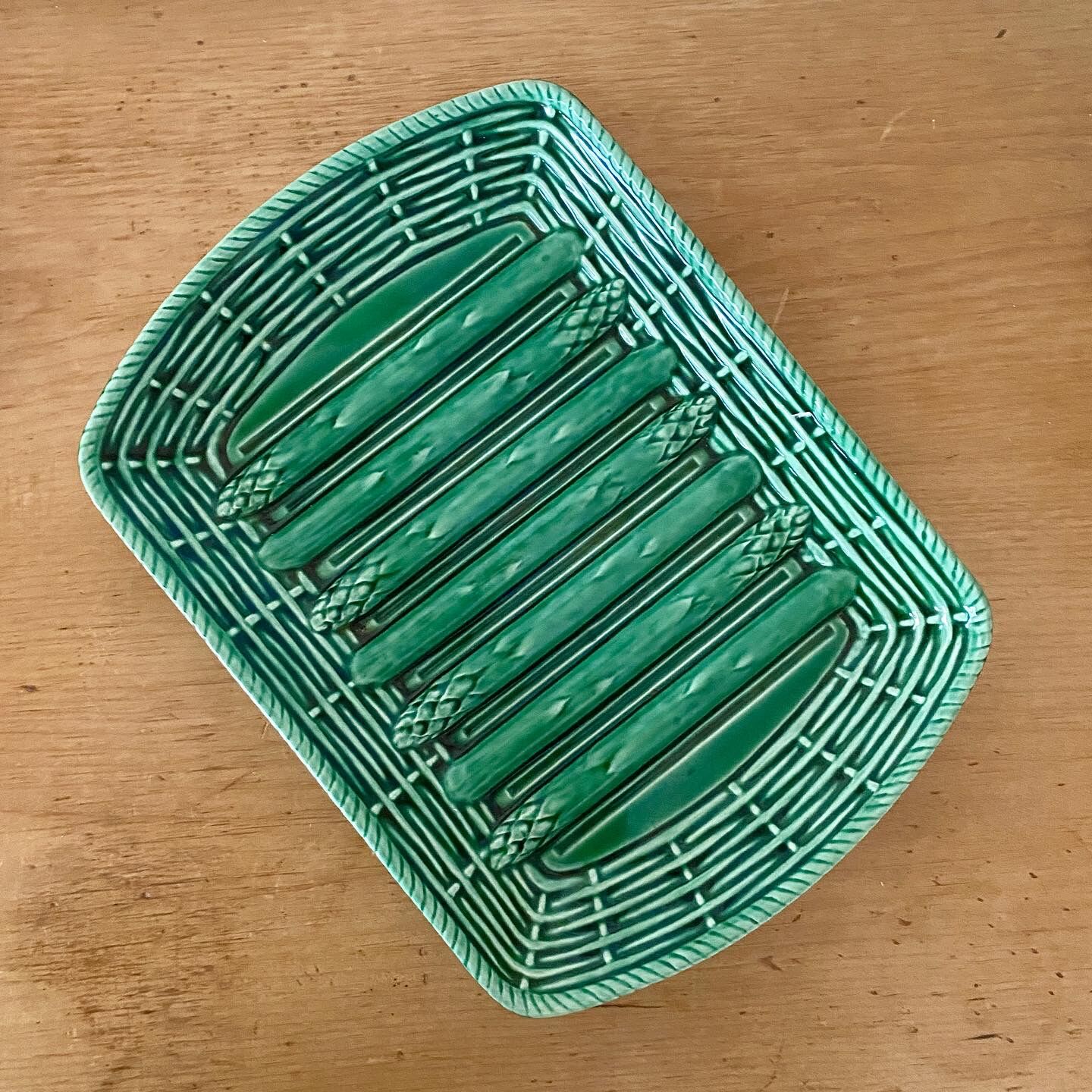 Vintage asparagus dish sarreguemines