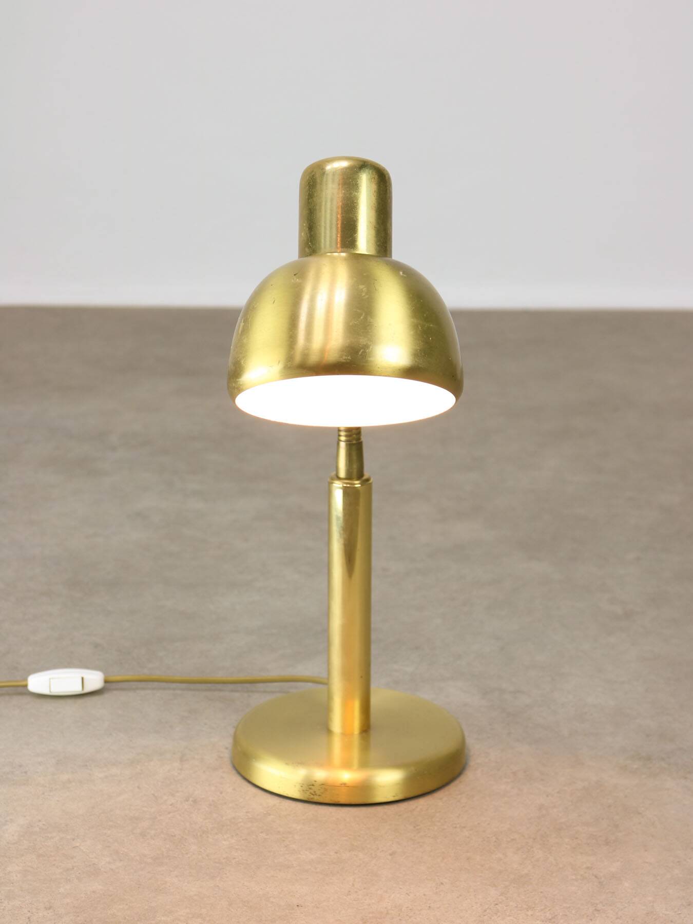 Vintage Italian Brass Gooseneck Table Lamp