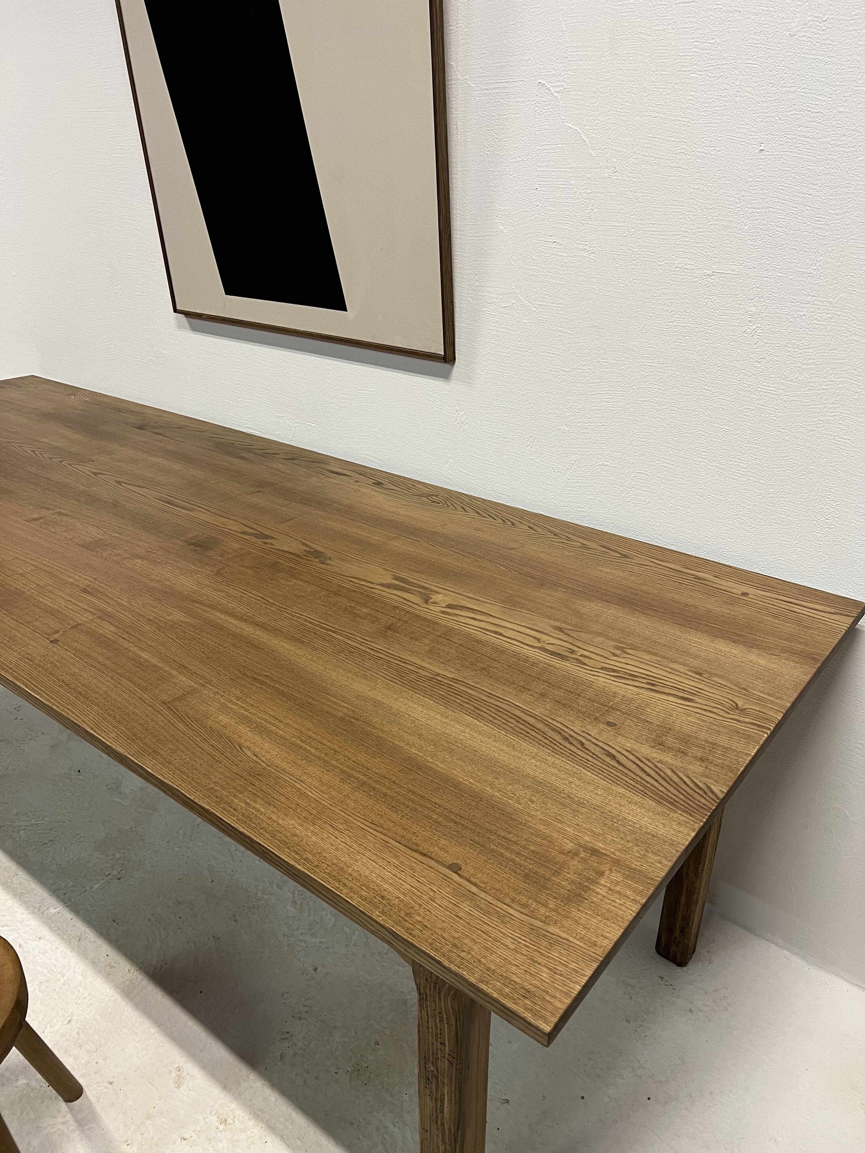 Oak and pine farmhouse table