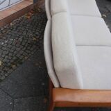 Scandinavian sofa in oak and wool from the 60s