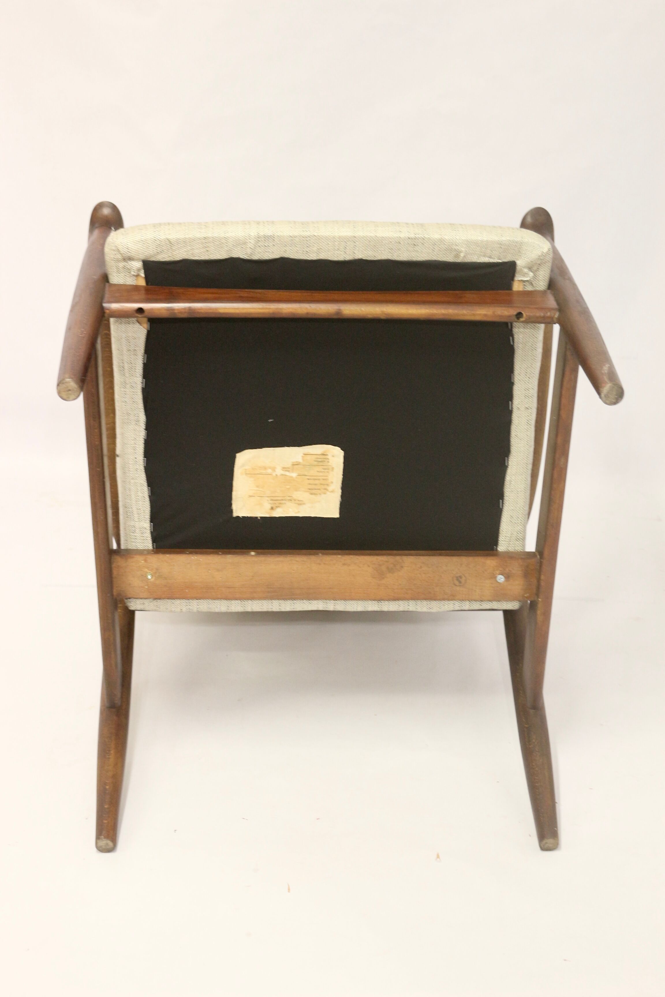 Armchair GFM-142 by Edmund Homa 1960s beige fabric.