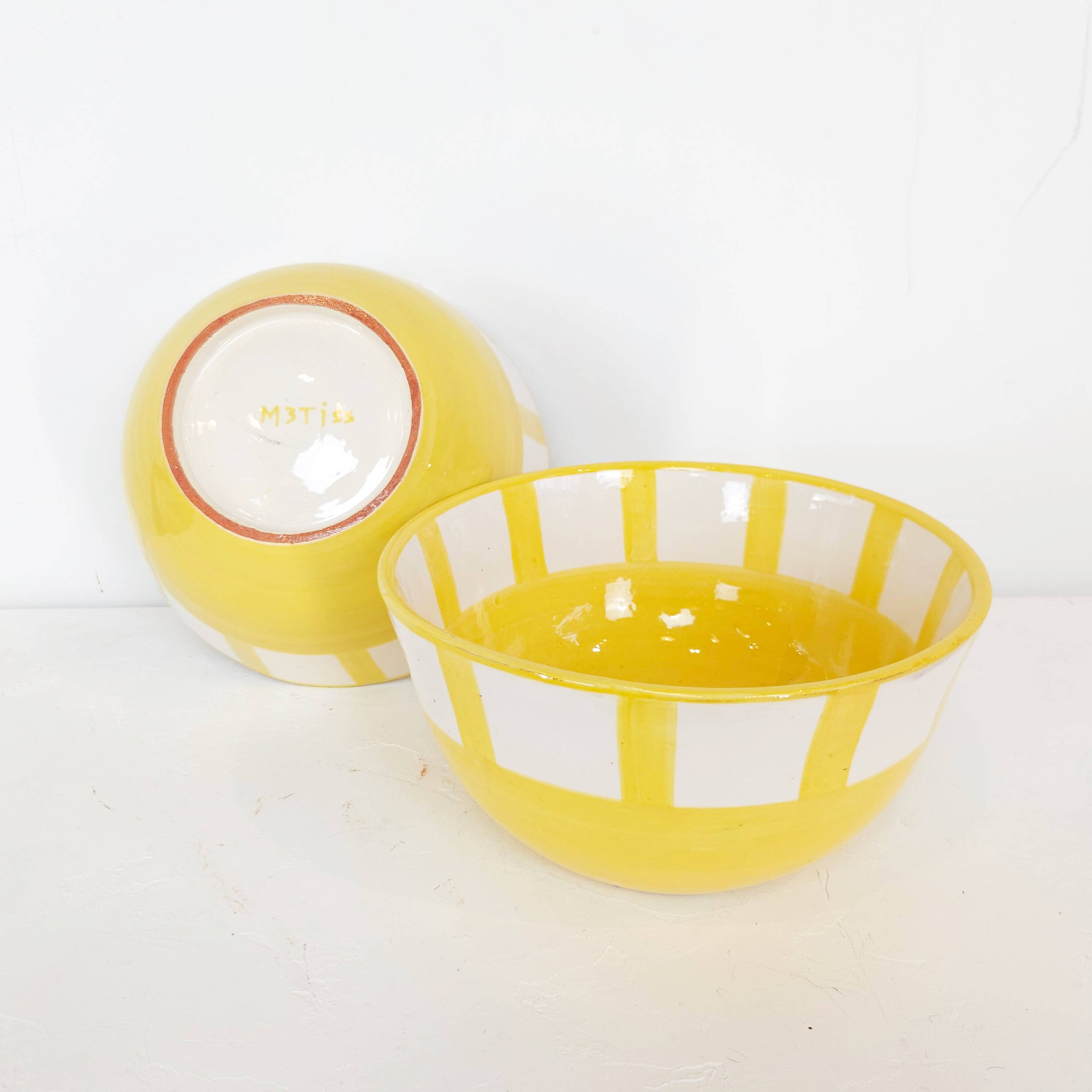 Large bowl - SOL yellow border