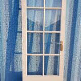 Lot of a double oak glass door