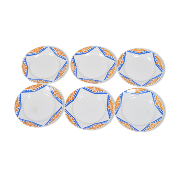 Lot de 6 assiettes à dessert terre de fer