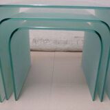 Glass design nesting tables 80s