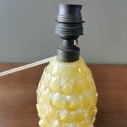 Lampe ananas vintage en verre peint