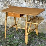 Vintage rattan desk from the 60s