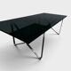 Smoked glass & chrome table design – 1970s Italian style