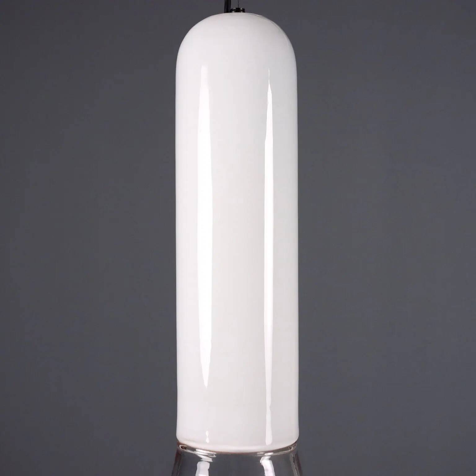 Suspension Leucos Samanta, design vintage Roberto Pamio, verre de Murano, années 1970