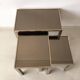 Set of gold-plated nesting tables 23 carats by Belgo Chrome Belgium 1960 s