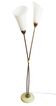Sculptural Czech Floor Lamp with Twin Milk Glass Shades, 1960s
