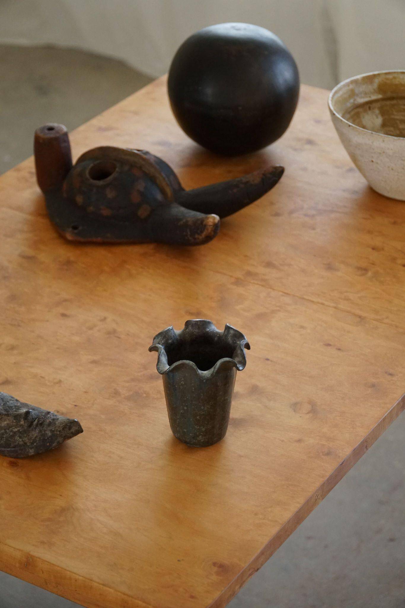 Danish modern birch desk/dining table attributed to Philip Arctander, 1940s.