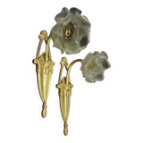 Pair of wall lamps period Art Deco style