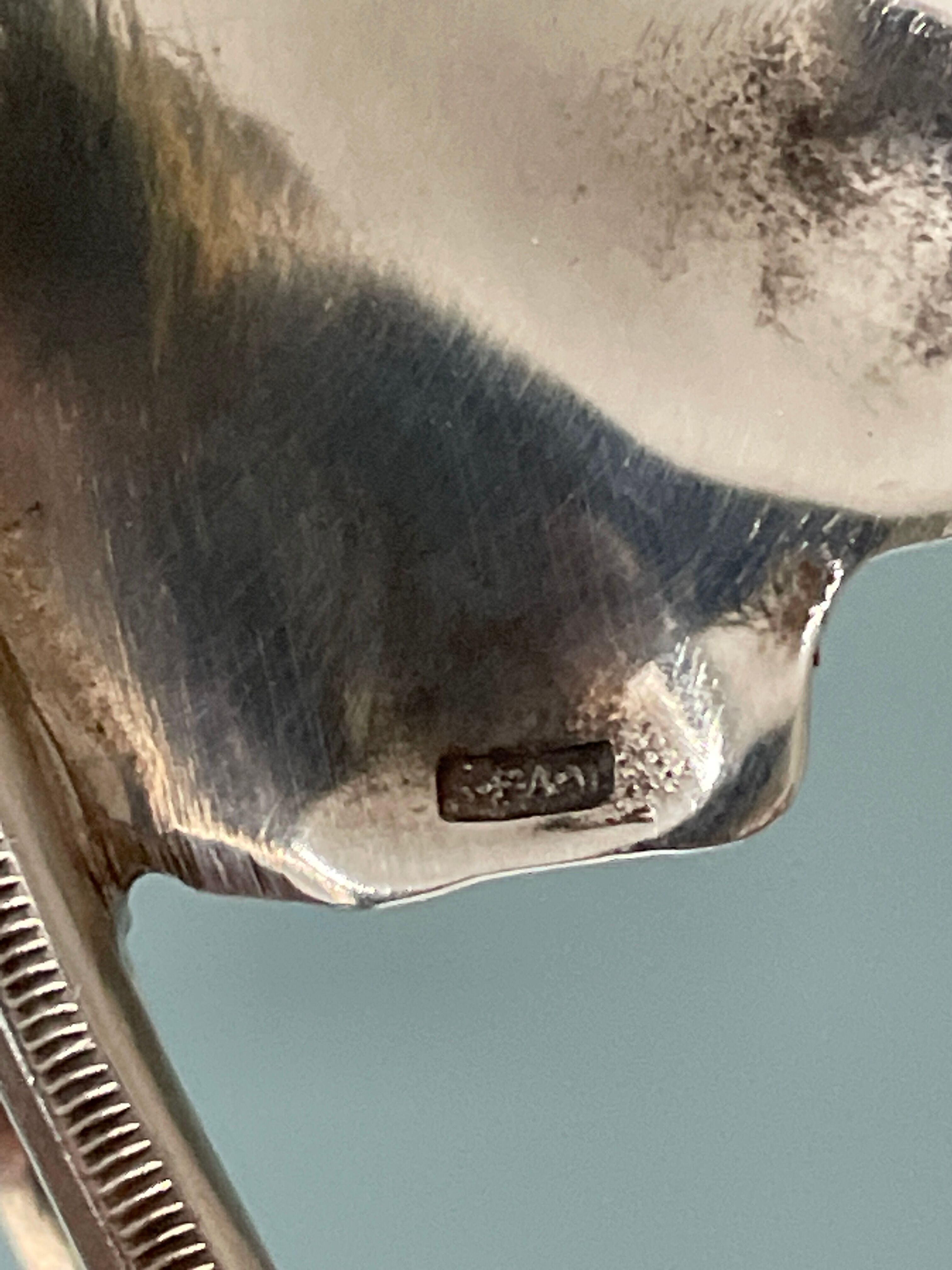 Silver metal candle holder, SFAM goldsmith