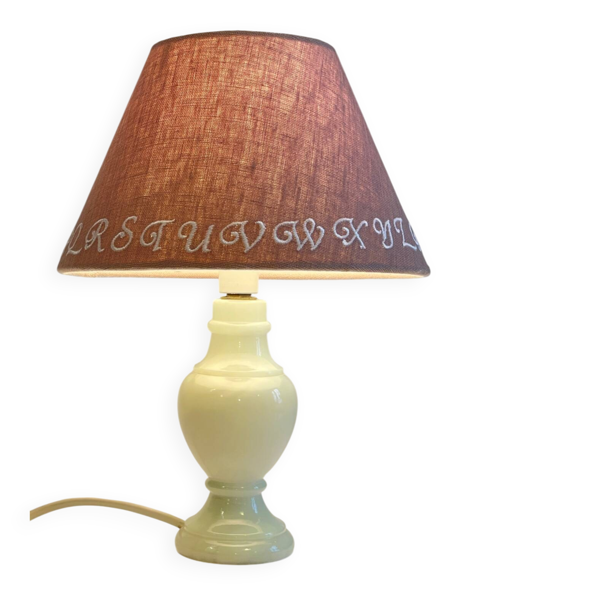 Vintage white marble lamp