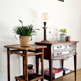 Bamboo side table late 19th century Perret and Vibert style