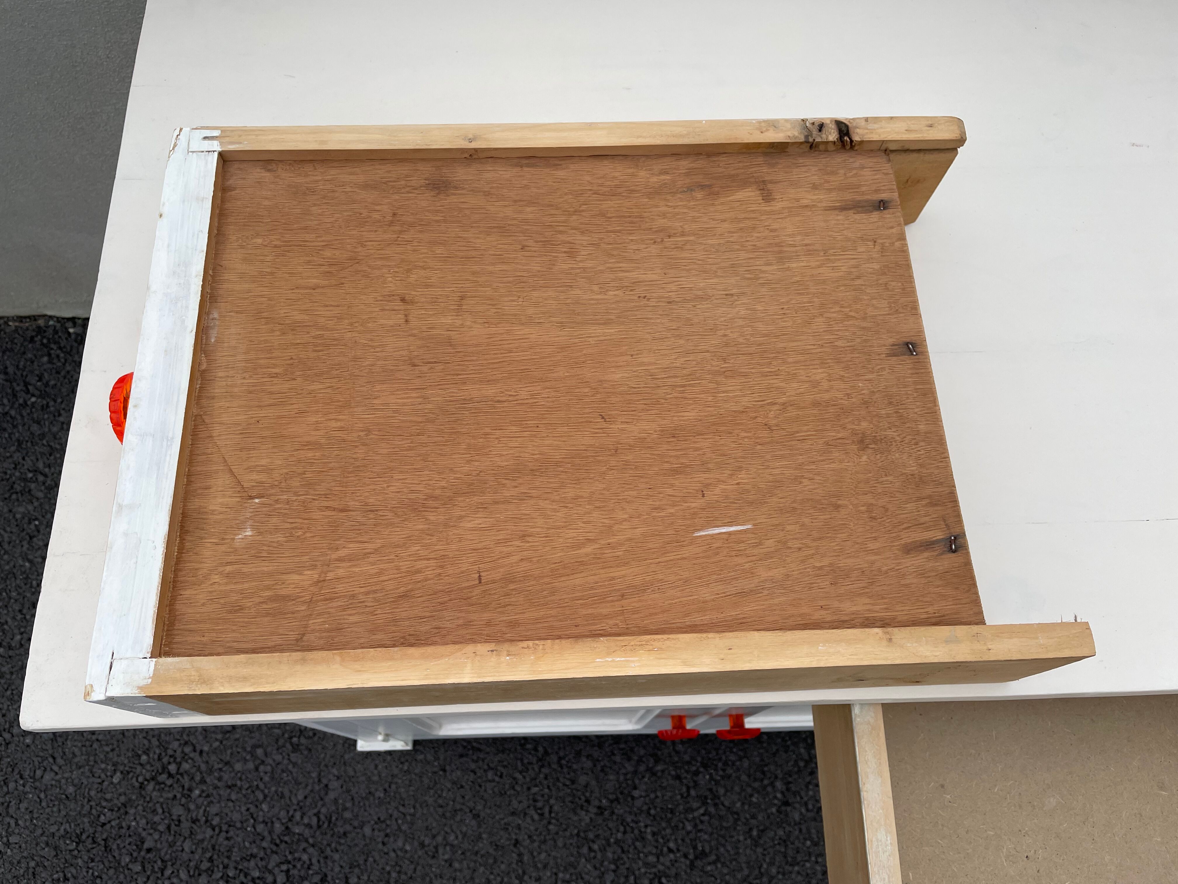 Moulded white sideboard