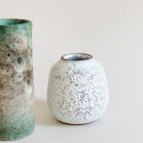 Duo of small sandstone vases